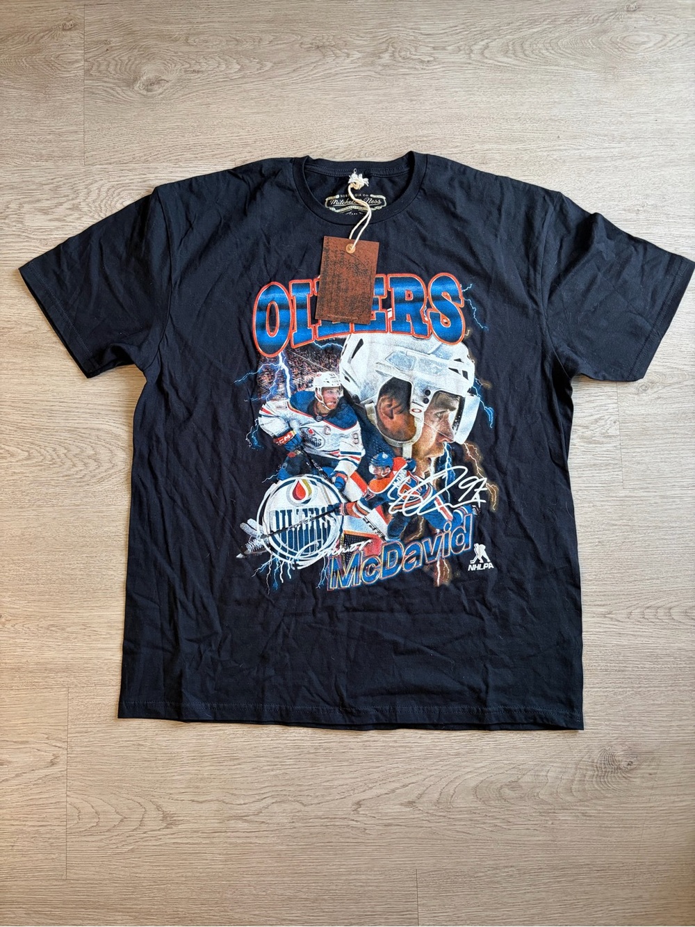 Mitchell & Ness Black Edmonton Oilers Connor McDavid Graphic Tee